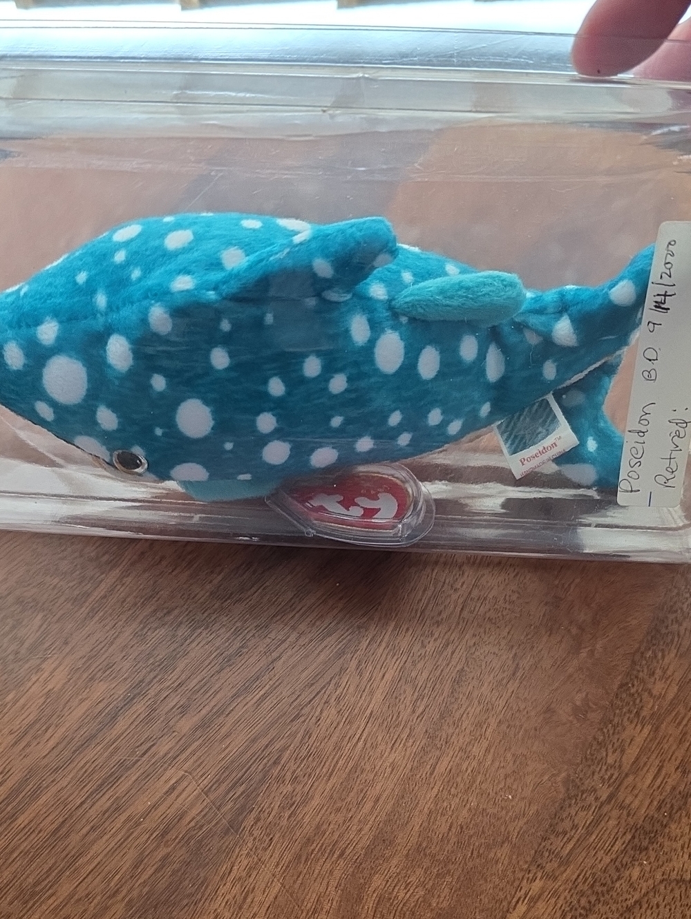 Ty Teal Polka Dot Whale Plush